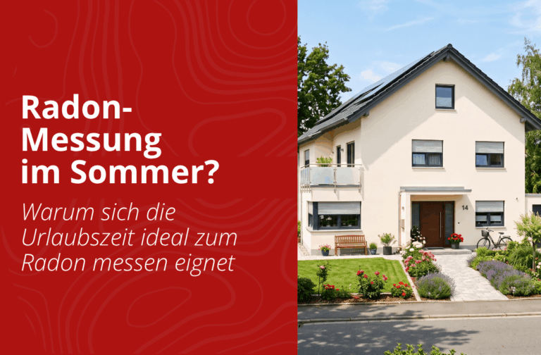 Radonmessung im Urlaub - Digitales Radonmessgerät misst Radonwerte während der Urlaubszeit in einem Wohnhaus