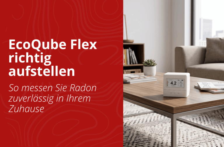 Radonmessgerät richtig aufstellen im Wohnraum zur Radonmessung